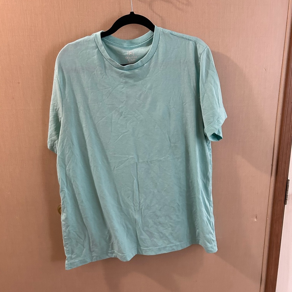 George Men's Aqua Short Sleeve Tee